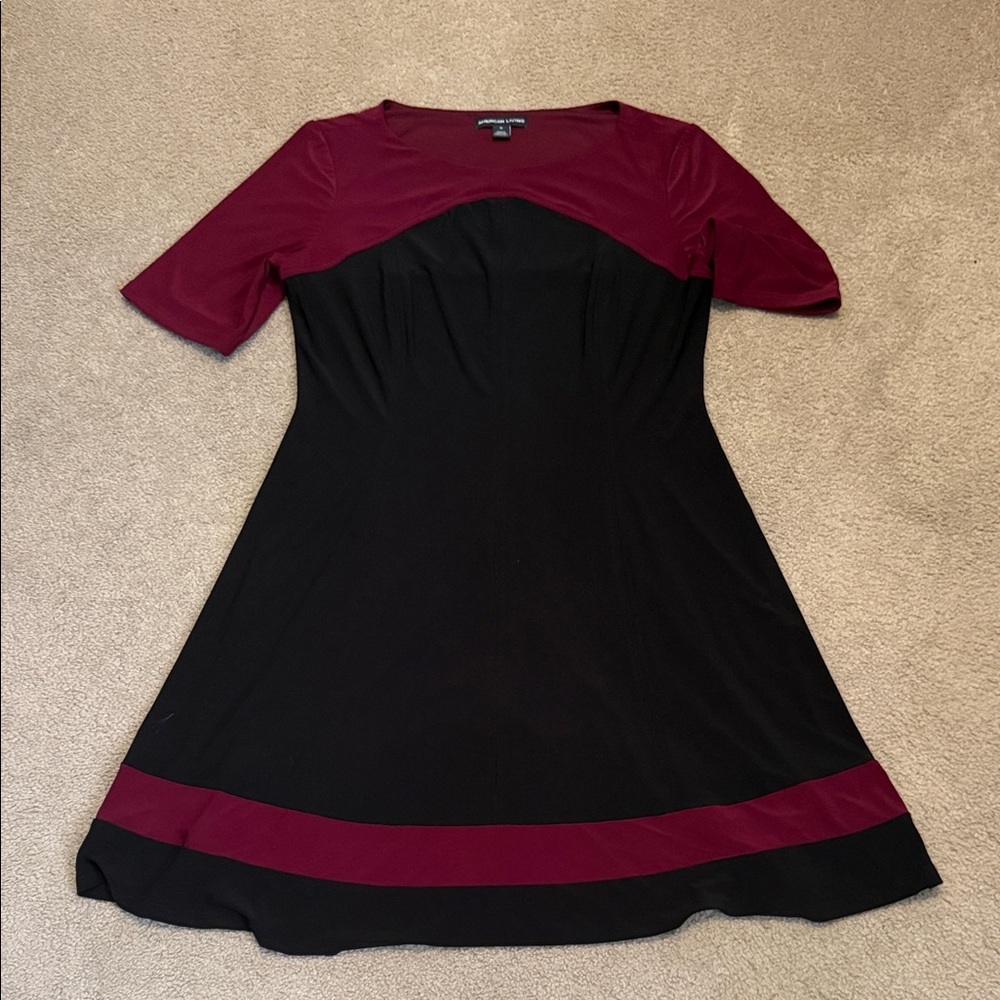 American Living Black and Burgundy Dress